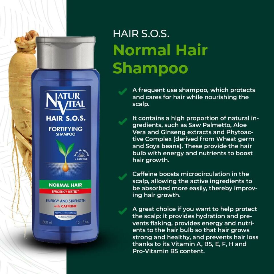 Natur Vital Hair Loss Normal Saçlar için Şampuan 300 ML