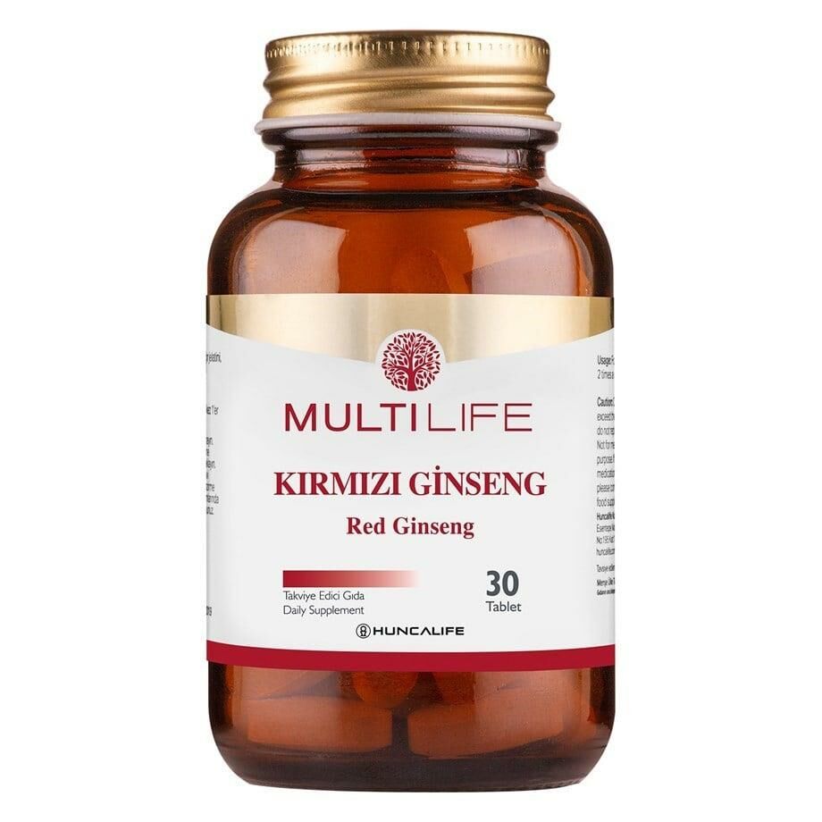 Multilife Kırmızı Ginseng Takviye Edici Gıda 30 Tablet - Bitkisel Ürün