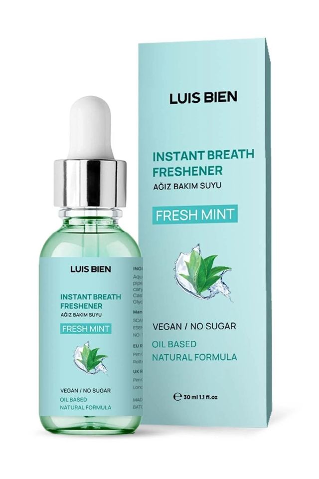 Luis Bien Nane Aromalı Vegan Ağız Bakım Suyu-ağız Kokusu Önleyici Damla 30 ml