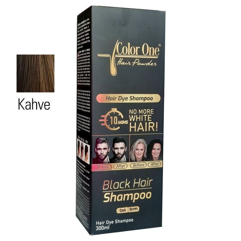 Color One Saç ve Sakal Siyahlaştırıcı - Beyaz Kapatıcı Şampuan 300 Ml - Koyu Kahve ve Kahve Tonlar
