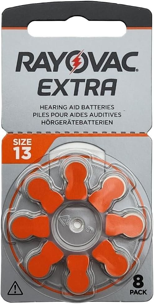 Rayovac Extra 13 Numara İşitme Cihazı Pili, Kulaklık Pili, Duyma Pili, Kulak Pili, Kulak Cihazı Pili 8 Adet Tek Pil