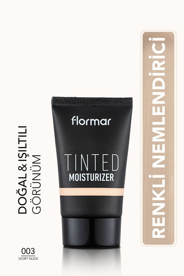 Flormar Tinted Moisturizer 003 Nude Eşit Tonlu & Işıltılı Görünüm Veren Renkli Nemlendirici 30 Ml
