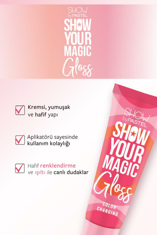 Show by Pastel Show Your Magic Gloss Color Changing - Renk Değiştiren Dudak Parlatıcısı 869064402234