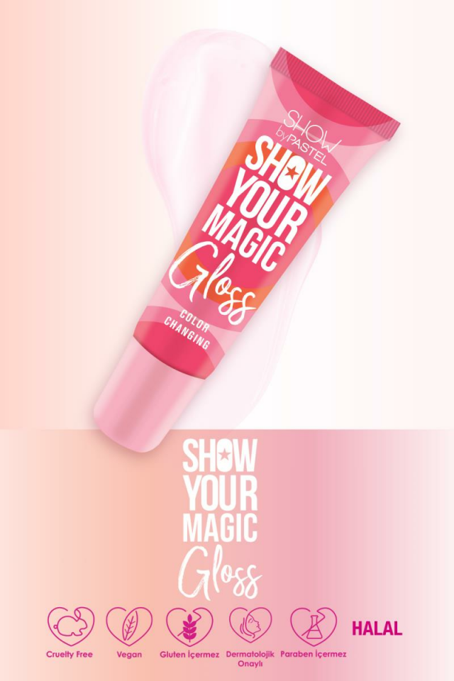 Show by Pastel Show Your Magic Gloss Color Changing - Renk Değiştiren Dudak Parlatıcısı 869064402234