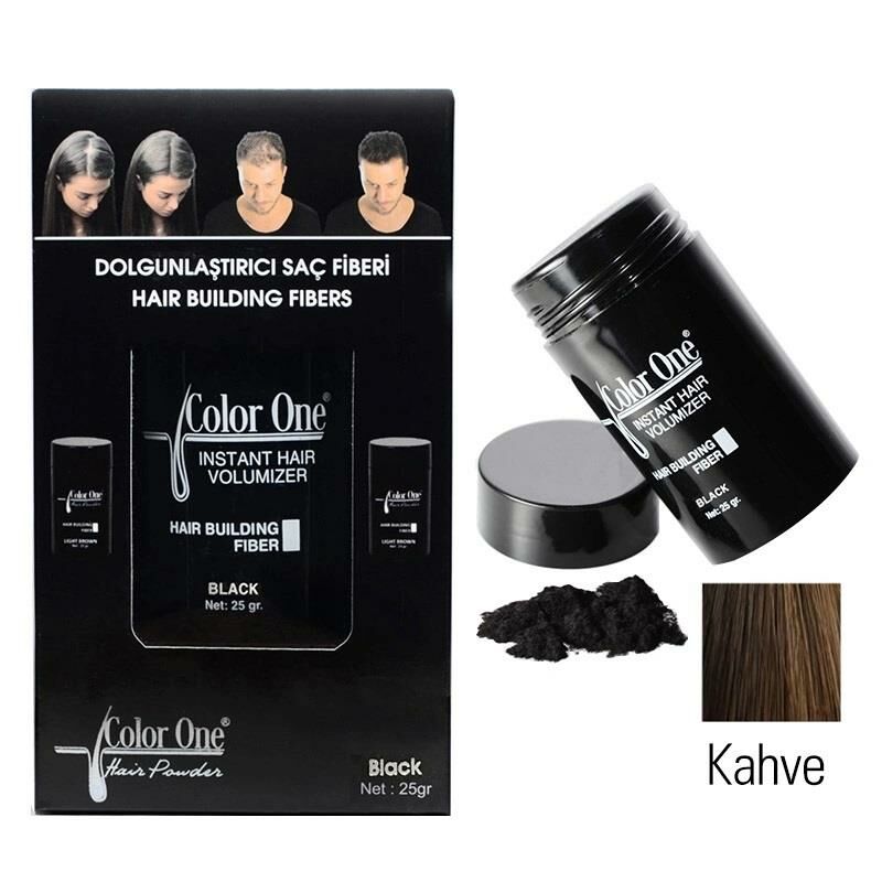 Color One Dark Brown 25gr Saç Dolgunlaştırıcı Pudra Toppik + 100ml Sabitleştirici Sprey