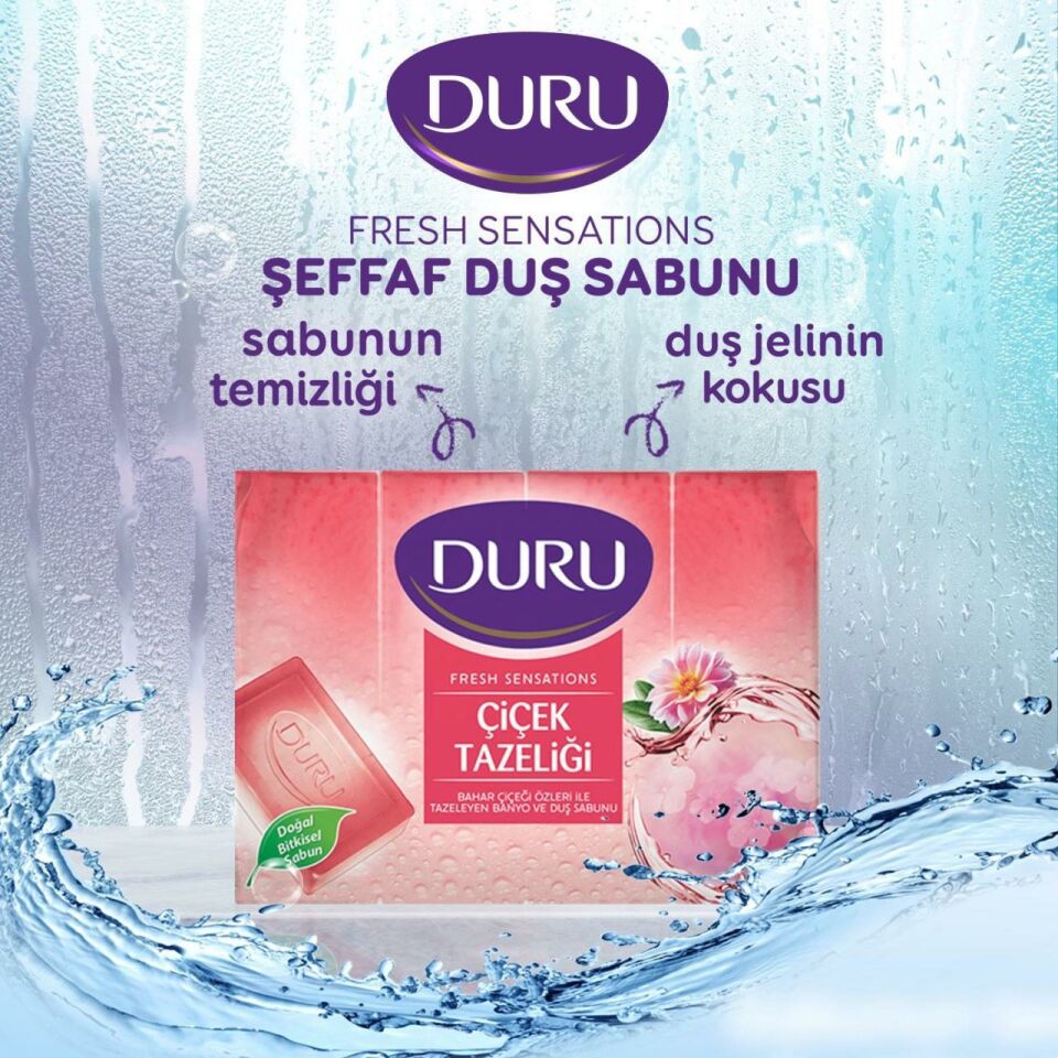 Duru Duş Sabunu 4 X 150 Gr Çiçek Tazeliği  600 Gr