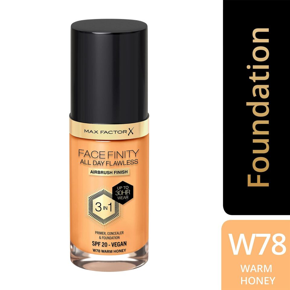 Max Factor Fondöten 78 Warm Honey FaceFinity All Day Flawless 3N 1