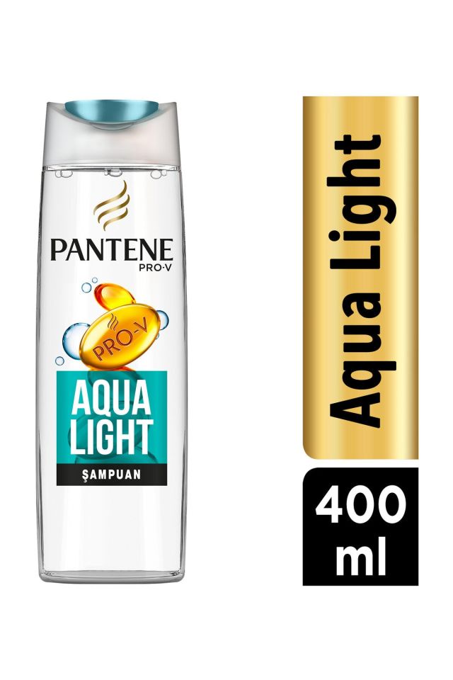 Pantene Şeffaf Şampuan Aqua Light 400 ml Yağlanmaya Eğimli Saçlar
