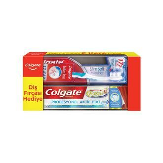 Colgate Total 12 Pro 75Ml Diş Macunu + Mikro Ince Slim Soft 17x Fırça