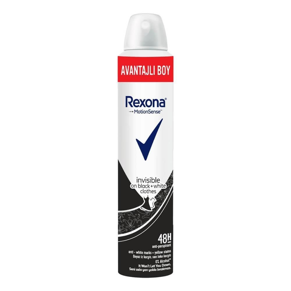 Rexona Deodorant Invisible Black White 200 Ml Bayan