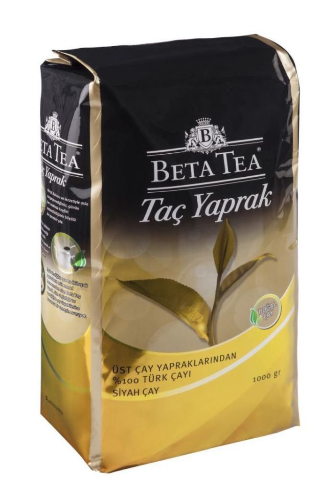 Beta Taç Yaprak Türk Çayı 1000 GR + Cam Demlik