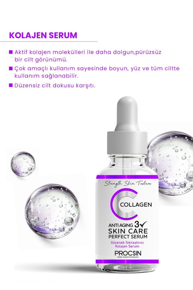 PROCSIN Yaşlanma ve Kırışıklık Karşıtı Kolajen Serum 20 ML