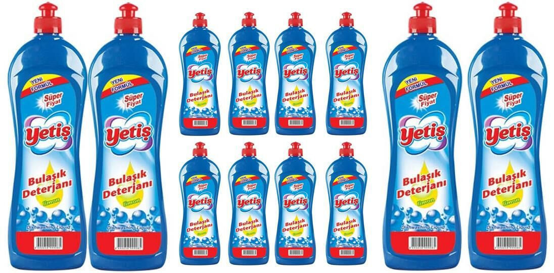 Yetiş Sıvı Bulaşık Deterjanı 12 Adet X 660 Gr Limon Koli