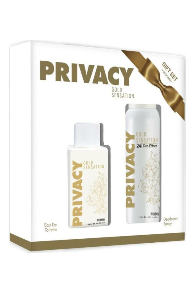 Privacy Gold Sensation Set 100ML EDT+150 ML Deodorant Bayan