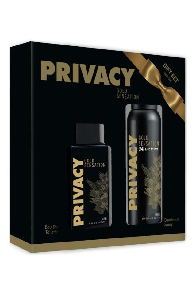 Privacy Gold Sensation Set 100 ml Edt +Deodorant 150 ml Erkek