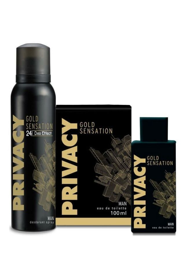 Privacy Gold Sensation Set 100 ml Edt +Deodorant 150 ml Erkek