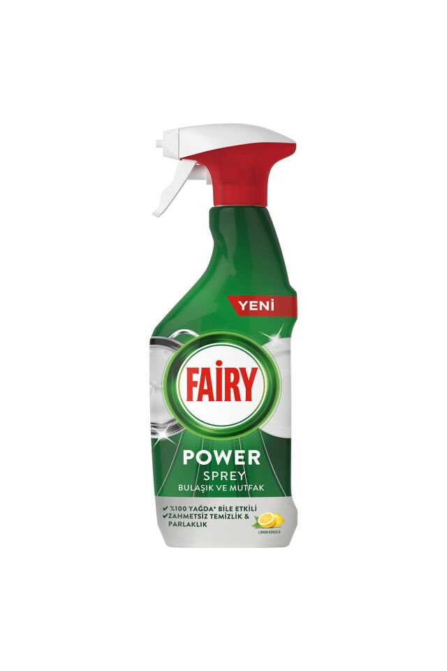 Fairy Power Sprey Mutfak ve Bulaşık Deterjanı 500 Ml Limon