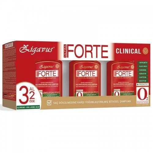 Zigavus Forte 3 AL 2 ÖDE Ultra Clinical Şampuan 300 ml Kuru Normal Saçlar