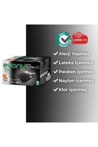 Evony Yumuşak Elastik Kulaklı Siyah Maske 50'li
