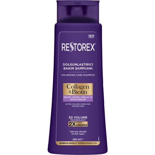 Restorex Şampuan 500 ml Dolgunlaştırıcı Hacim Bakım Kollagen ve Biotin