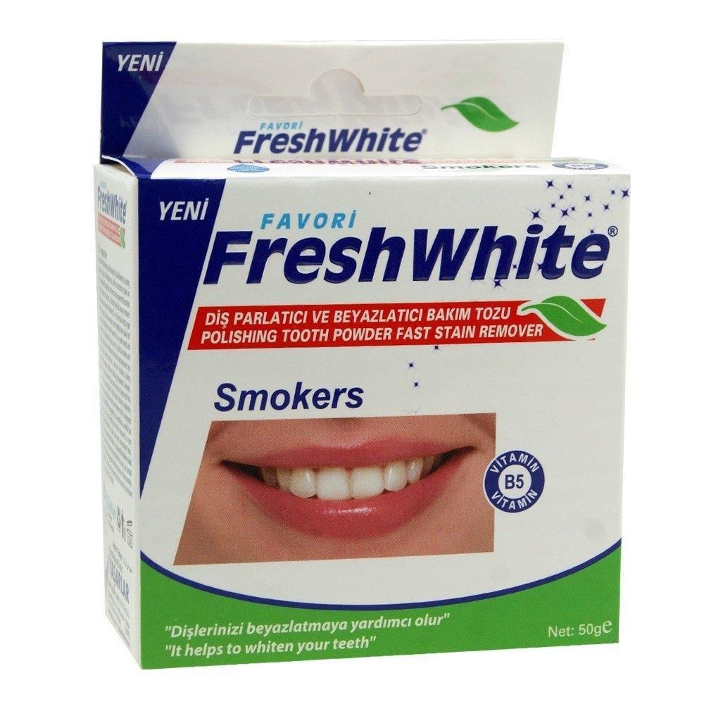 Fresh White Diş Parlatıcı ve Beyazlatıcı Bakım Tozu 50G - Smokers