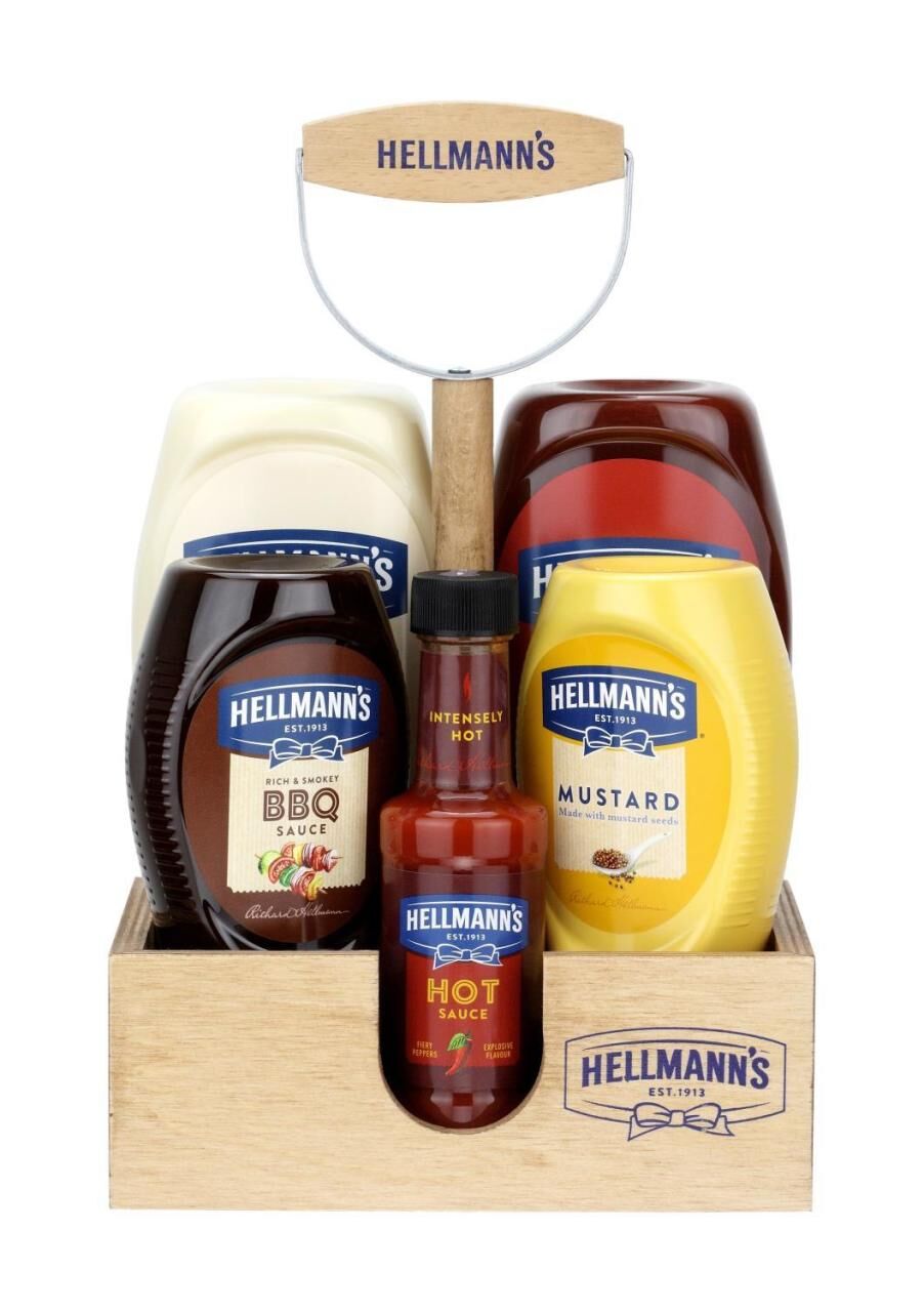 Hellmanns 5 li Sos Paketi Ahşap Tepsi Hediyeli