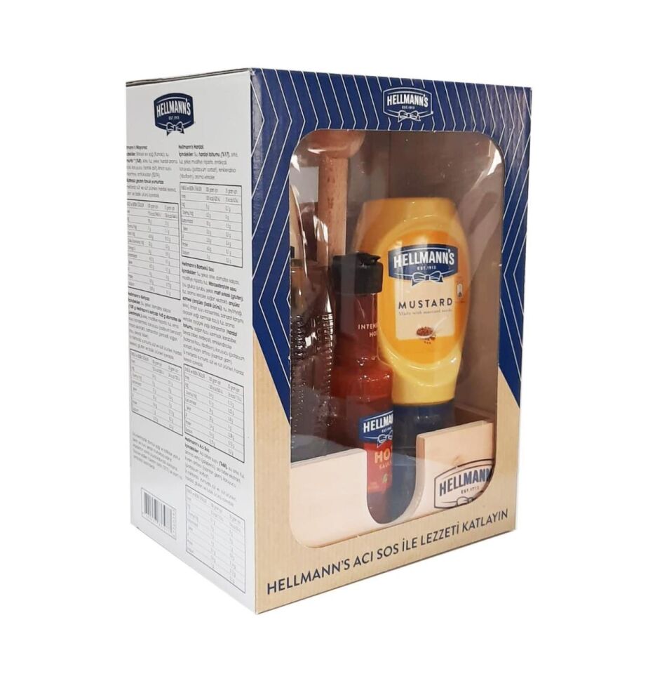 Hellmanns 5 li Sos Paketi Ahşap Tepsi Hediyeli