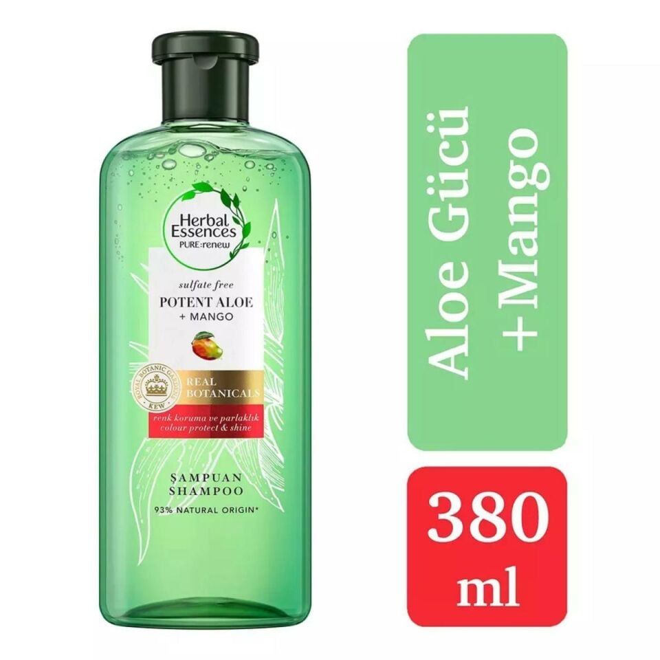 Herbal Essences Sülfatsız Renk Koruma ve Nem Aloe + Mango Şampuan 380 ml