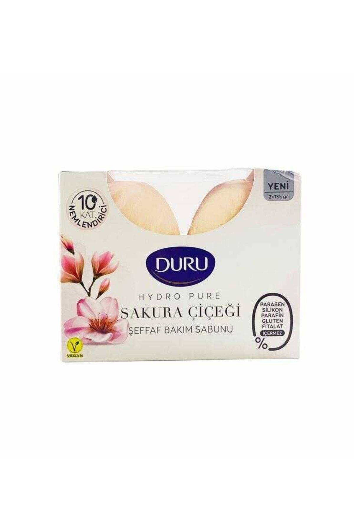 Duru Hydro Pure Sakura Çiçeği Şeffaf Cilt Bakım Sabunu 2x135g
