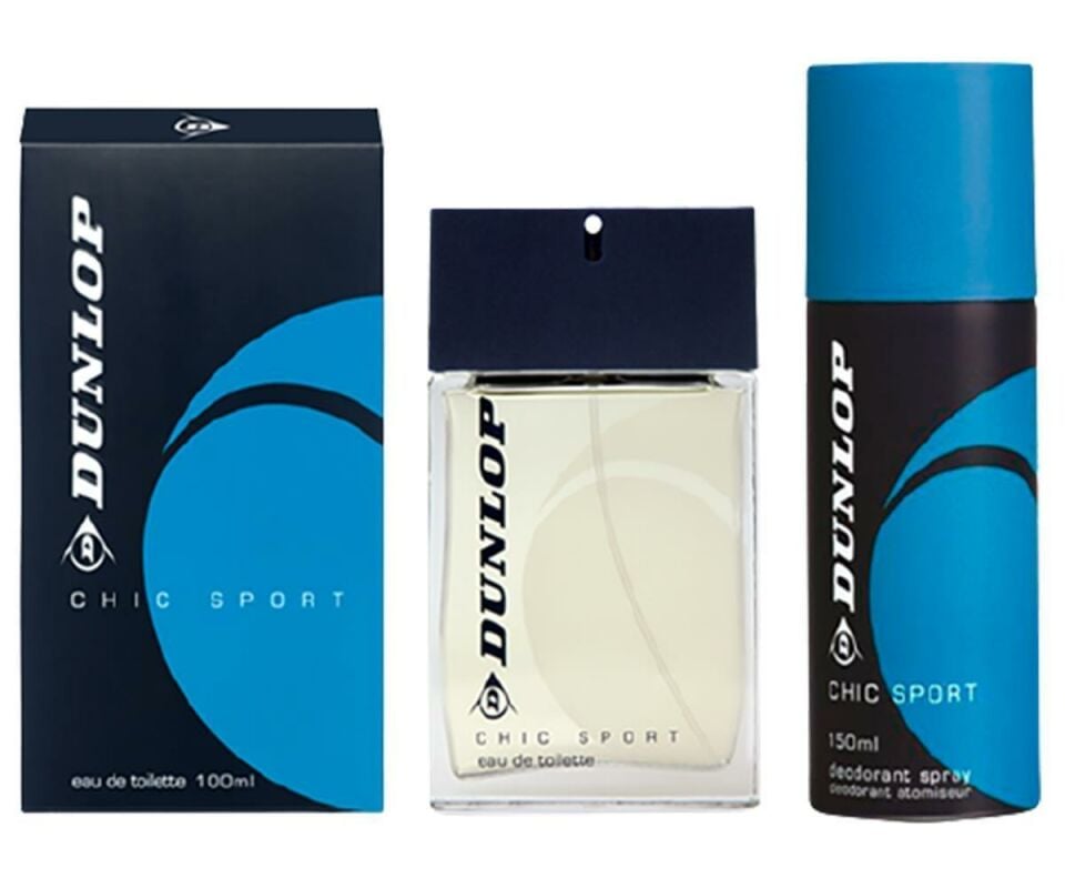 Dunlop Chic Sport Set  EDT 100 ml + 150 ml Deo  Erkek Parfümü Mavi
