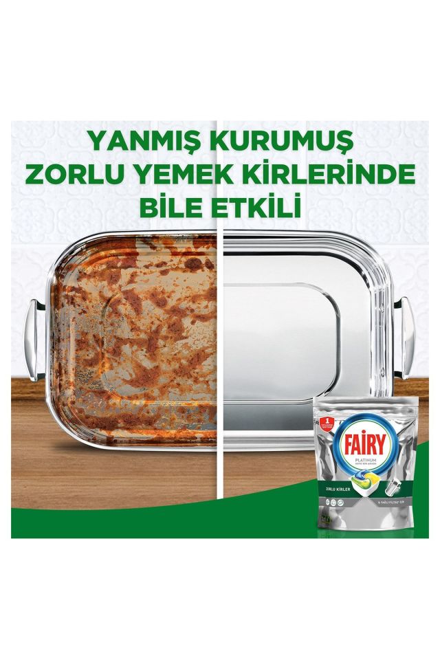 Fairy Platinum Hepsi Bir Arada 60 Yıkama Bulaşık Makinesi Deterjanı Kapsülü Limon Kokulu