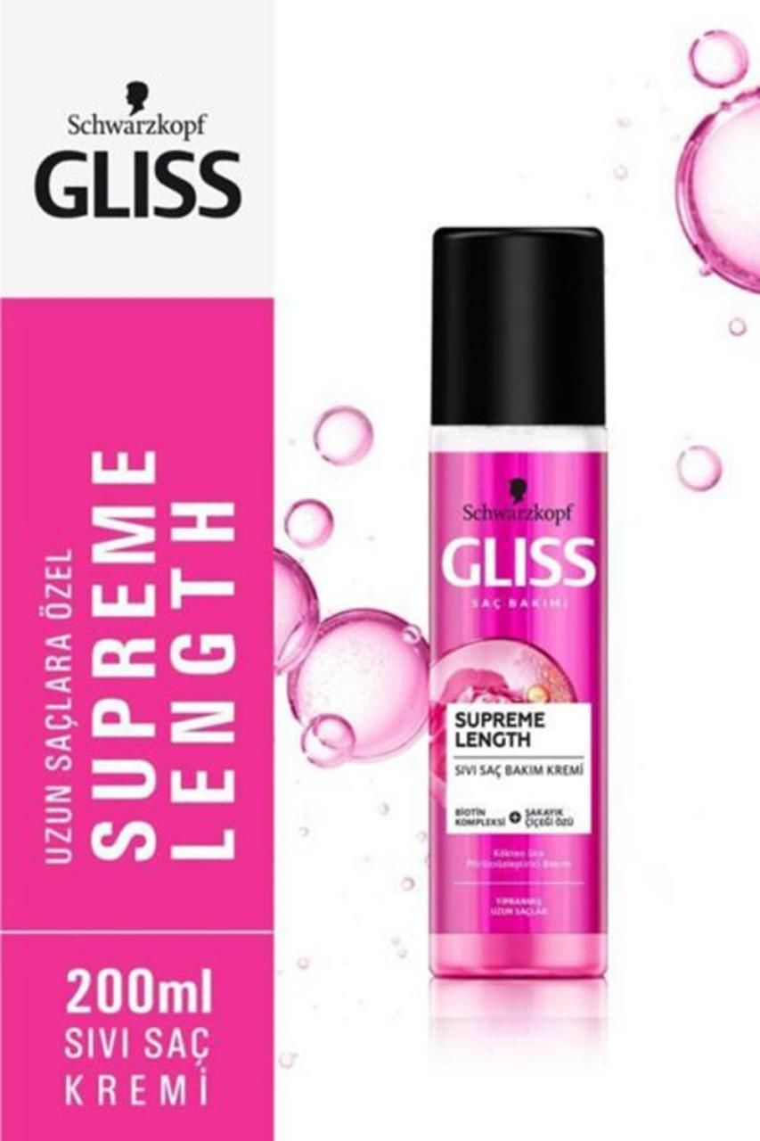 Gliss Sıvı Saç Kremi Supreme Length 200 ml Zarar Görmüş Uzun Saçlar