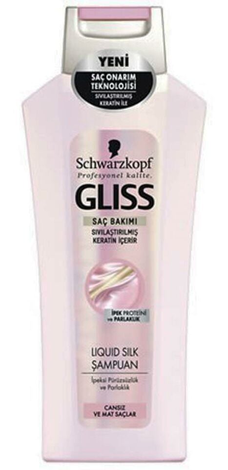 Gliss Liquid Silk Şampuan 400 Ml + 200 Ml Sıvı Saç Kremi Cansız ve Mat Saçlar