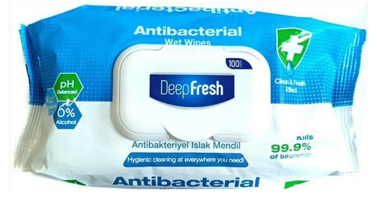 Deep Fresh Antibakteriyel Islak Mendil 100 lü Kapaklı