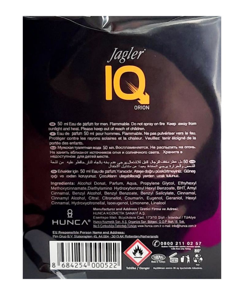 Jagler Edp IQ Maximum İntense Orion 50 Ml Erkek Parfüm