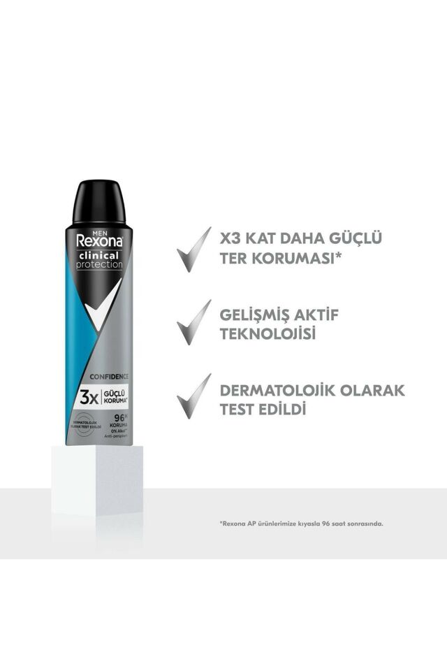 Rexona Deodorant Men Spray 150 Ml Clinical Protection 3X Güçlü Koruma