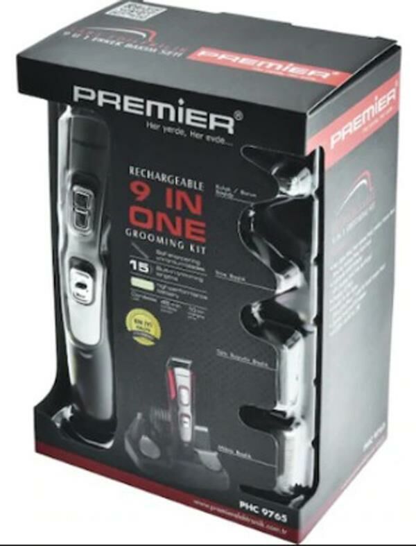 Premier PHC 9765 Şarjlı 9 in 1 Erkek Bakım Kiti Saç Sakal Burun Makinesi