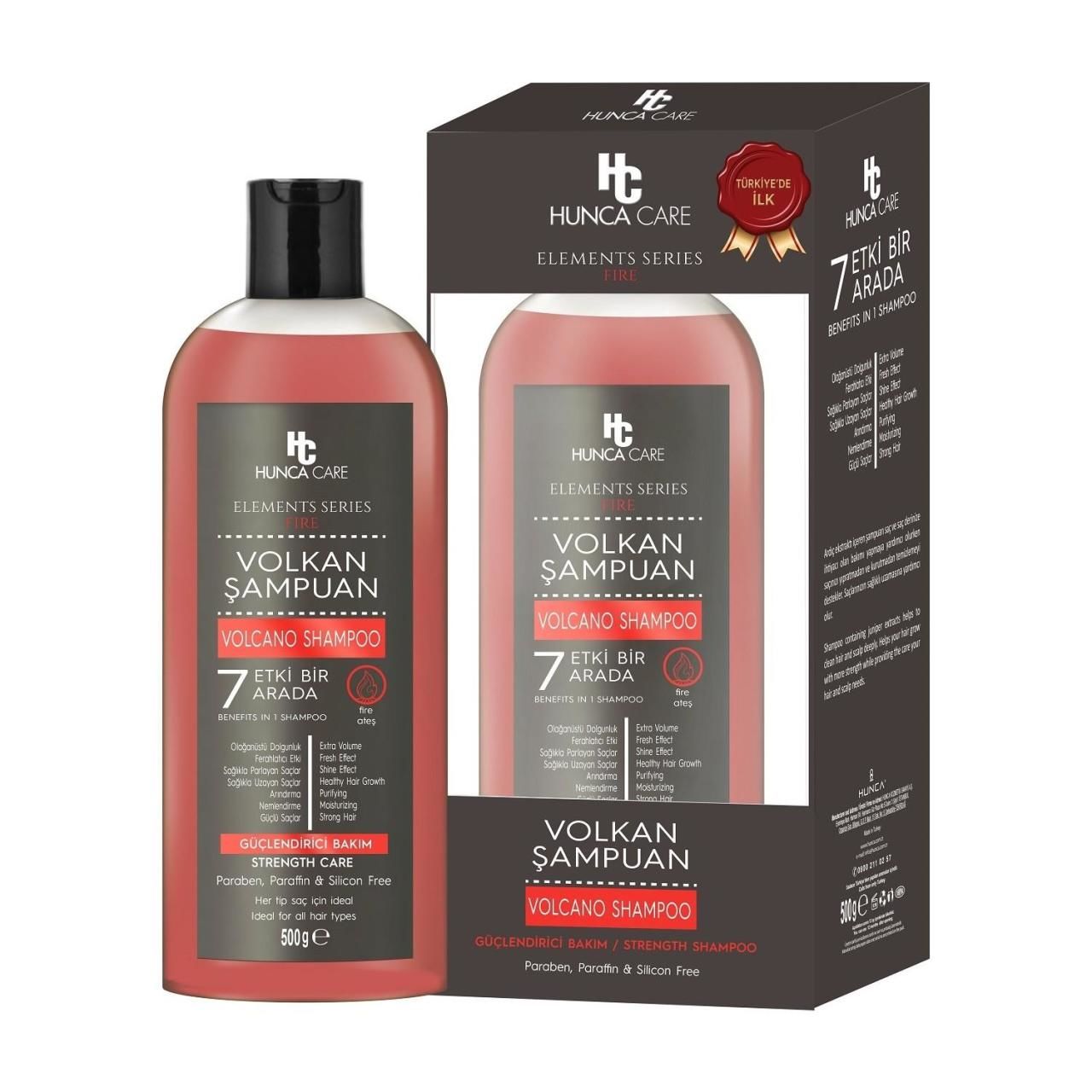 Hunca Care Volkan Şampuan 500 Ml Güçlendirici 7 Etki Birarada