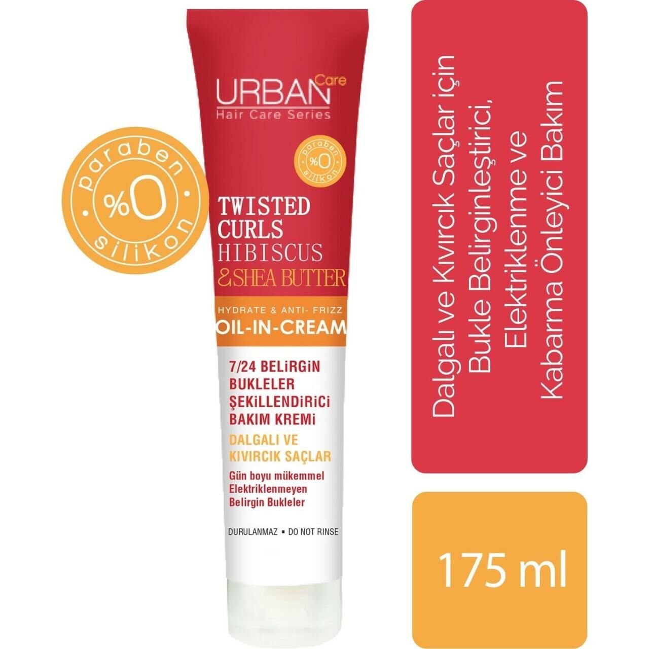 Urban Care Hibiscus Ve Shea Yağı Içeren Bukle Belirginleştirici Durulanmayan Bakım Kremi 175 ml