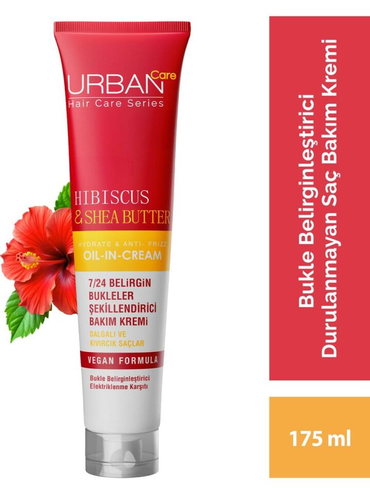 Urban Care Hibiscus Ve Shea Yağı Içeren Bukle Belirginleştirici Durulanmayan Bakım Kremi 175 ml