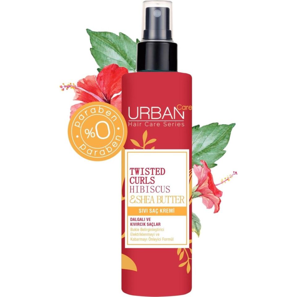 Urban Care Hibiscus ve Shea Yağı İçeren Bukle Belirginleştirici Sıvı Saç Bakım Kremi 200 ml