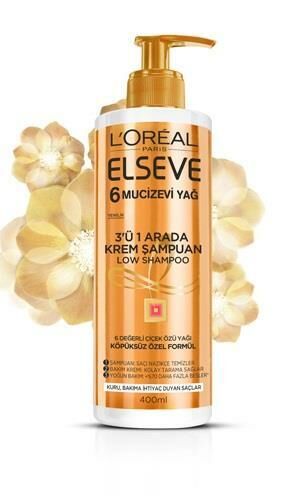 Elseve 3ü 1 Arada Köpüksüz Krem Şampuan 6 Mucizevi Yağ 400 Ml