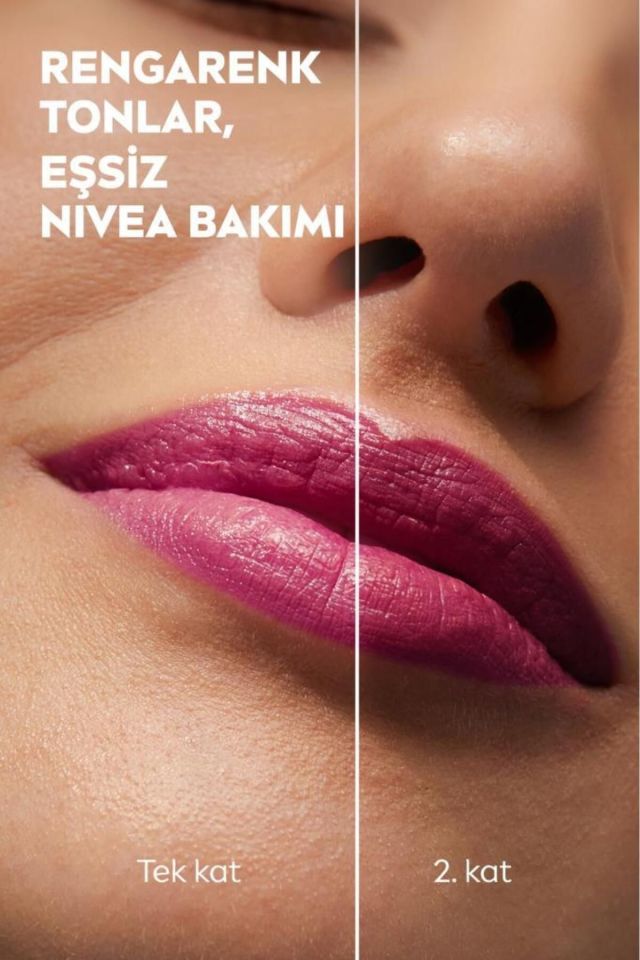 Nivea Lip Balm Bakımlı ve Renkli Dudak Balmı Pembe 4,8Gr Pink Nemlendırme,Spf30,Doğal Yağlar,E Vitamini,Dudak Ve Yanaklar Için