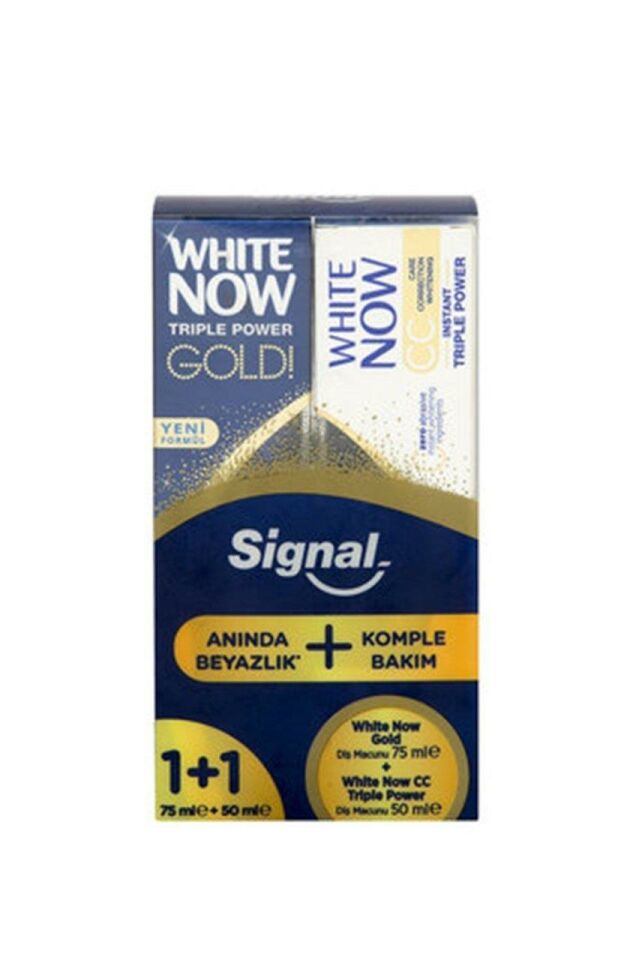 Signal White Now Gold Diş Macunu 75 ml  + 50 ml CC Hediye