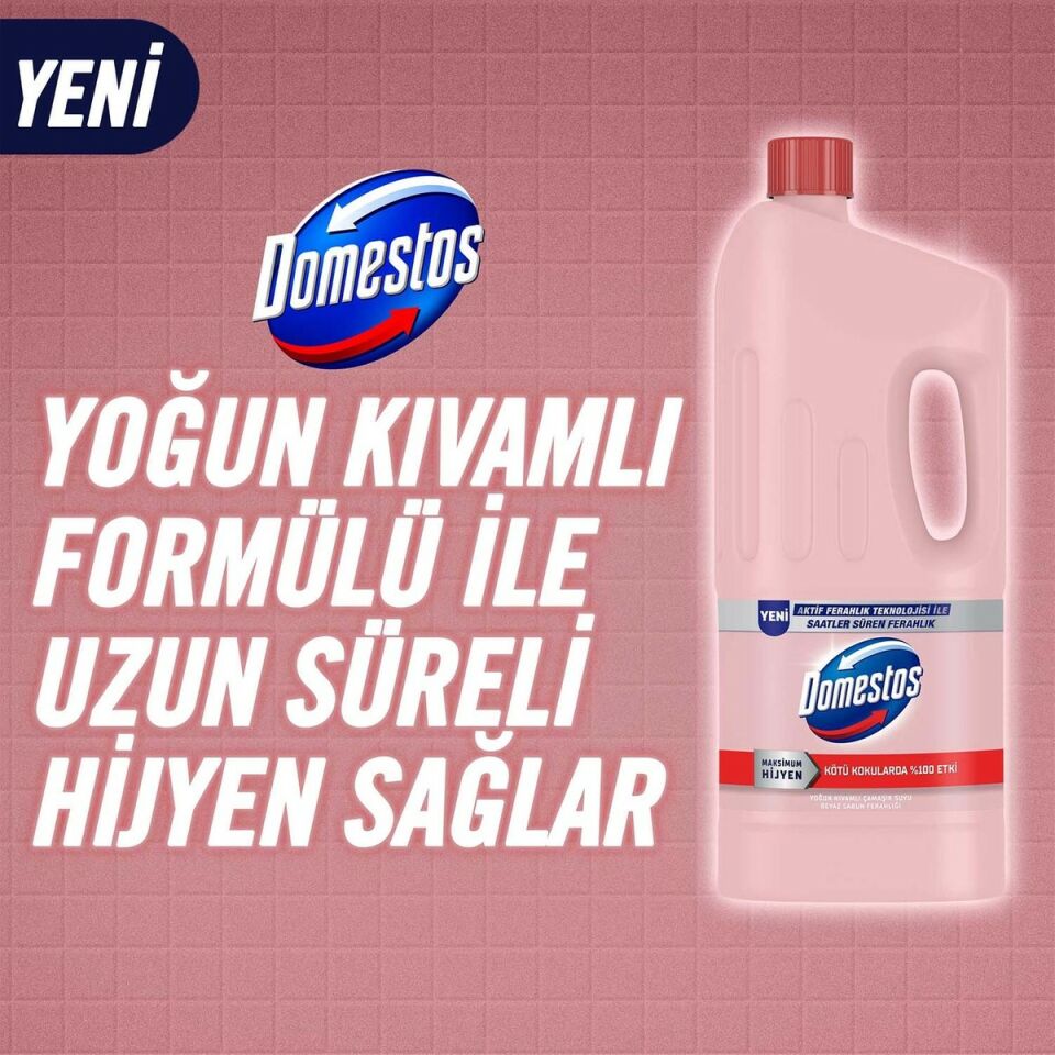 Domestos Çamaşır Suyu Beyaz Sabun Ferahlığı 1850 Ml