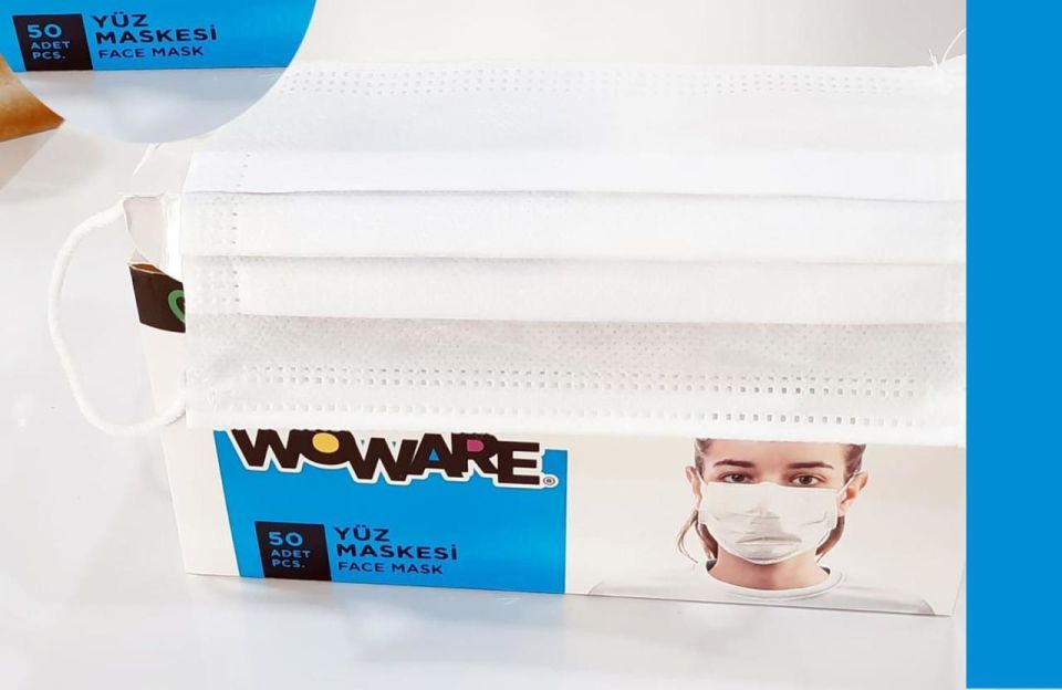 Ece Woware Lastikli Telli Cerrahi Yüz Maskesi 50 li Beyaz
