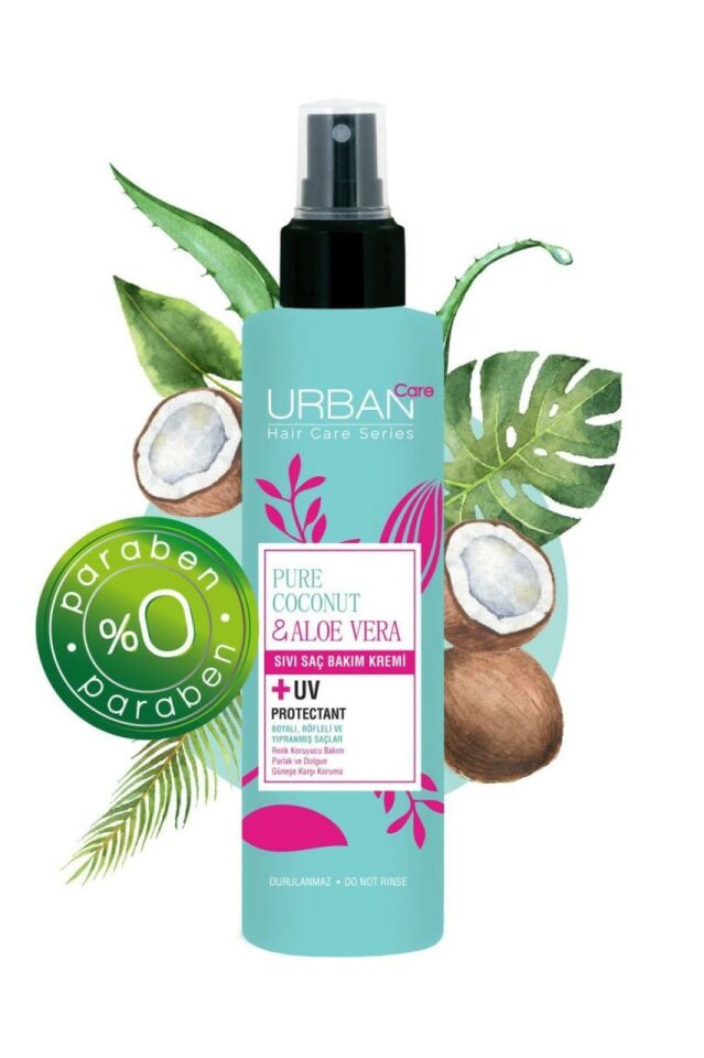 Urban Care Sıvı Saç Kremi 200 ml Saf Hindistan Cevizi Yağı Aloe Vera İçeren Renk Koruyucu