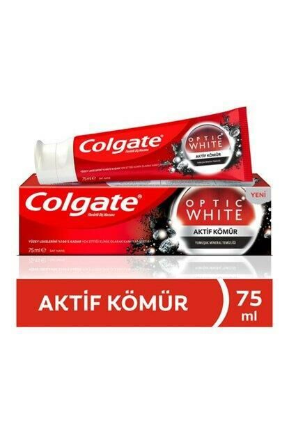 Colgate Optik Beyaz Aktif Kömür Beyazlatıcı Diş Macunu 75 ml