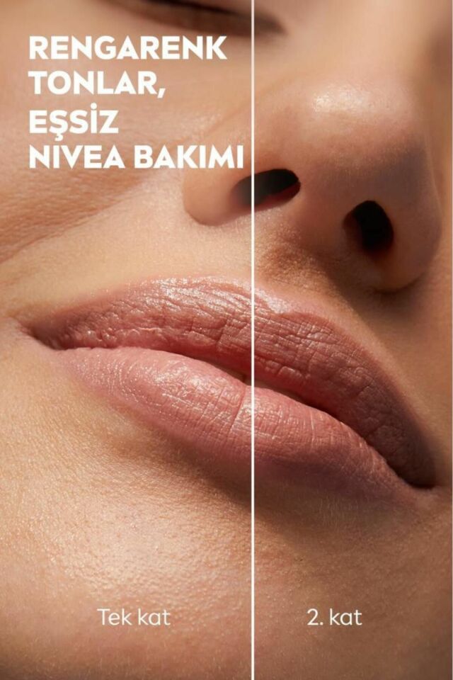 Nivea Lip Balm Bakımlı ve Renkli Dudak Balmı Nude 4,8Gr Spf30,Doğal Yağlar,E Vitamini,Dudak Ve Yanaklar Için