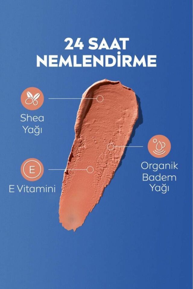 Nivea Lip Balm Bakımlı ve Renkli Dudak Balmı Nude 4,8Gr Spf30,Doğal Yağlar,E Vitamini,Dudak Ve Yanaklar Için